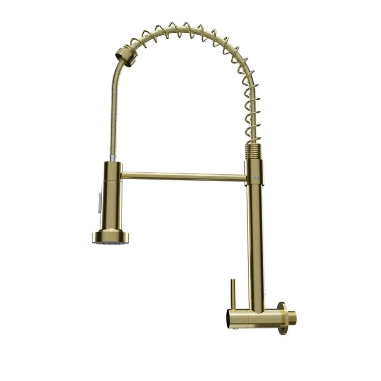 Torneira cozinha Metal Gourmet Standard parede dourada